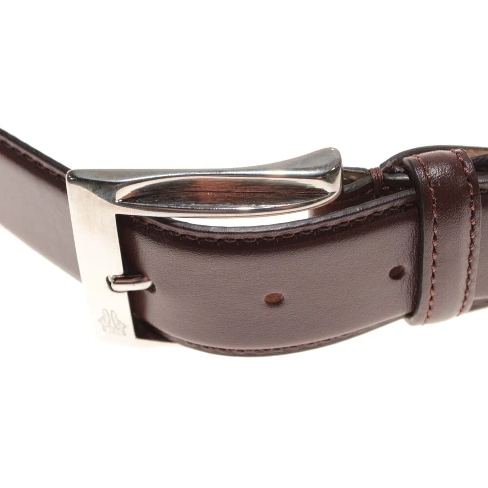 Di Bianco NWT Cut to Size Dress Belt In Solid Brown Leather One Size